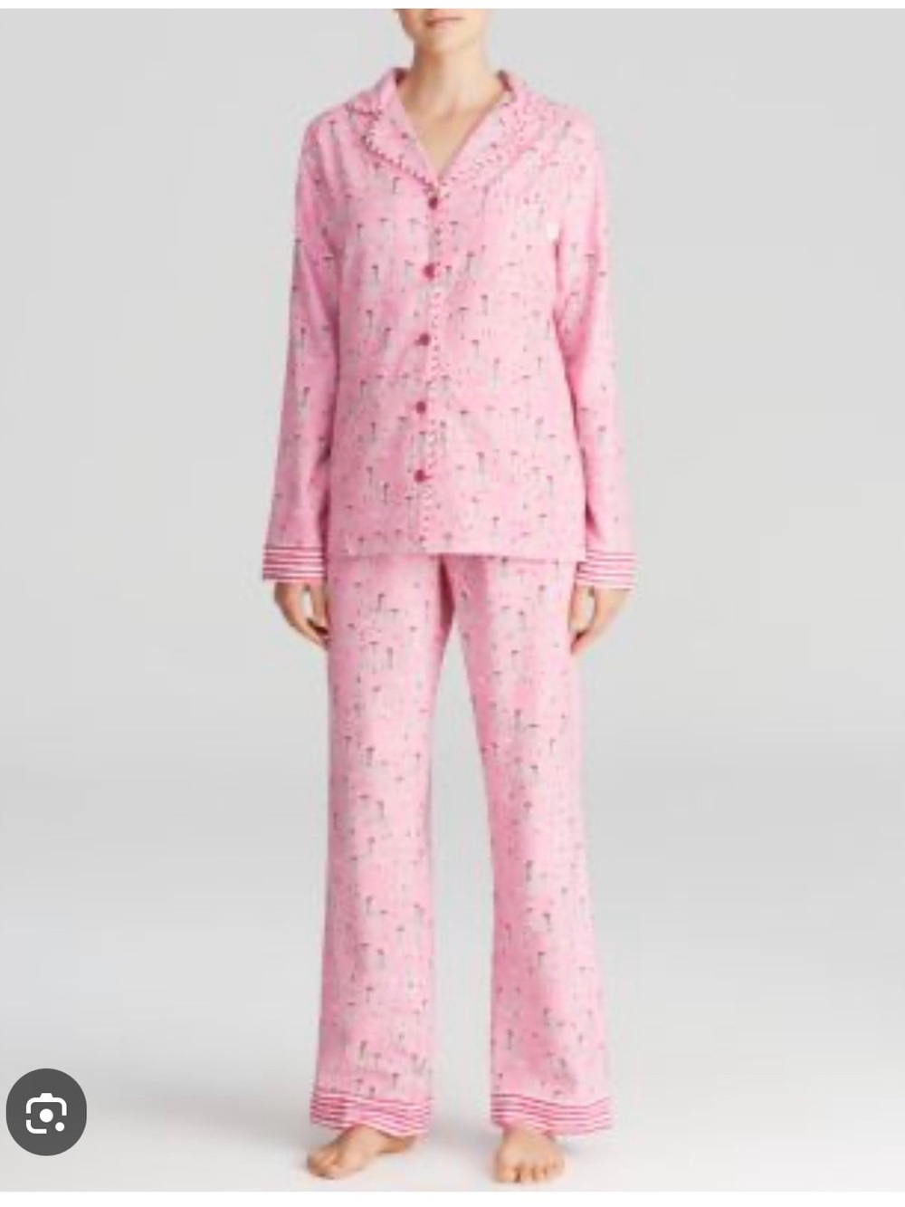 Munki munki sock monkey pink flannel pajama set medium